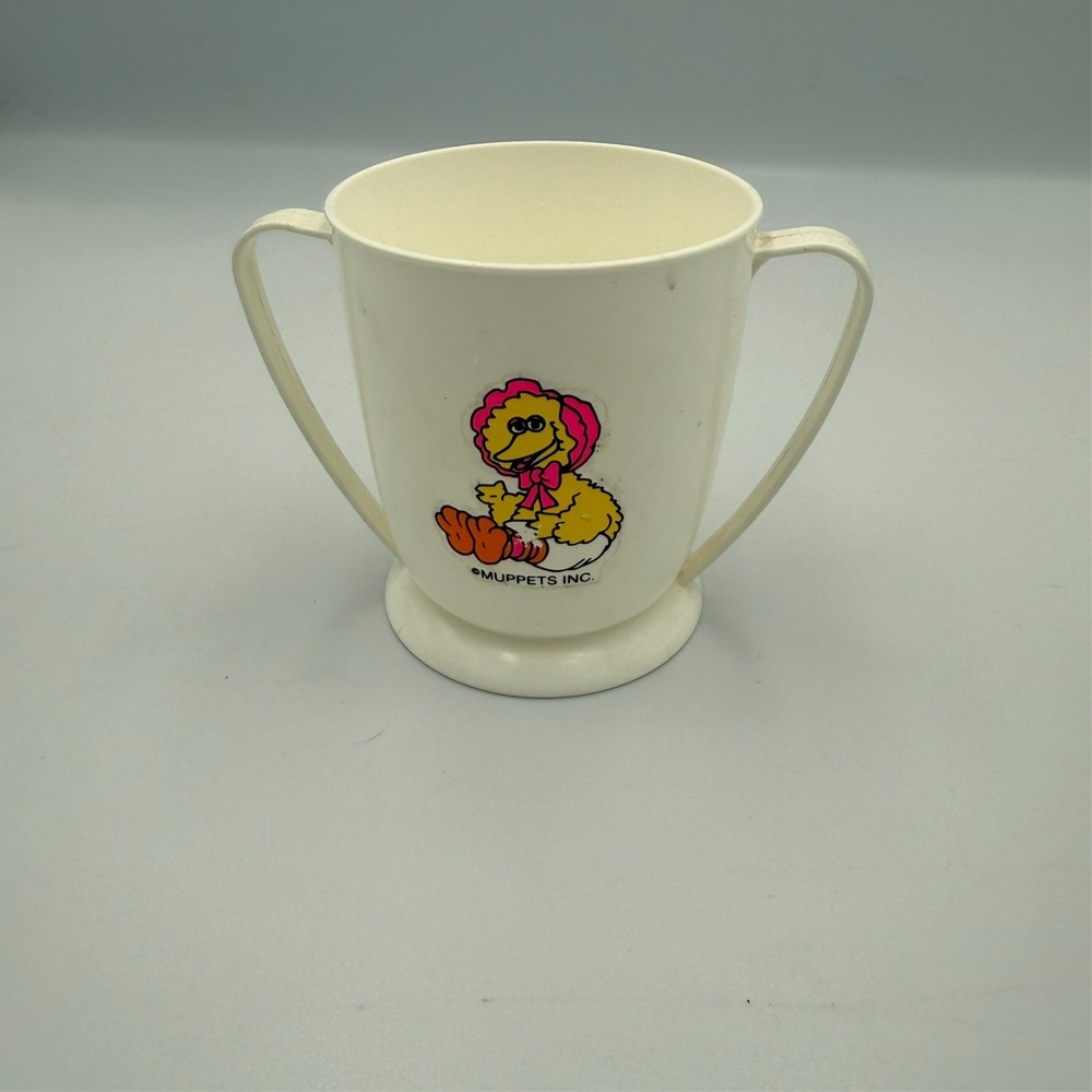 Vintage 1987 Playskool Muppets Sesame Street Baby Big‎ Bird Cup